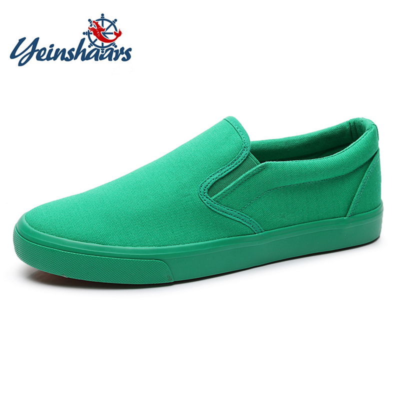 Men'S Shoes Green And White - Fuqiao neue Leinwand Fahr schuhe Männer