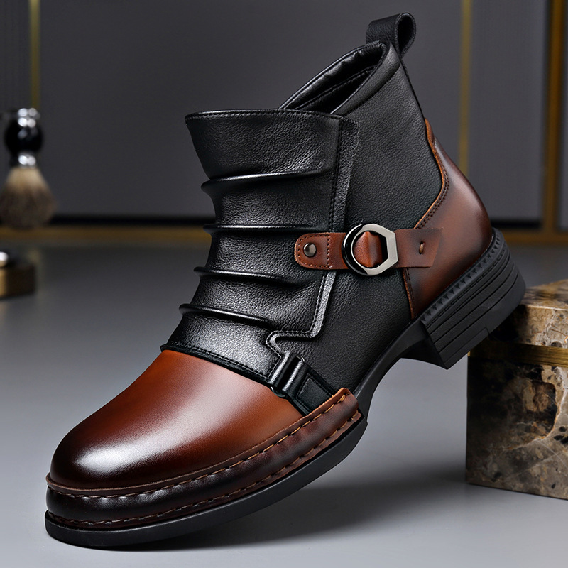 Men'S Shoes Zipper - Herbst Winter Retro Stiefeletten für Herren