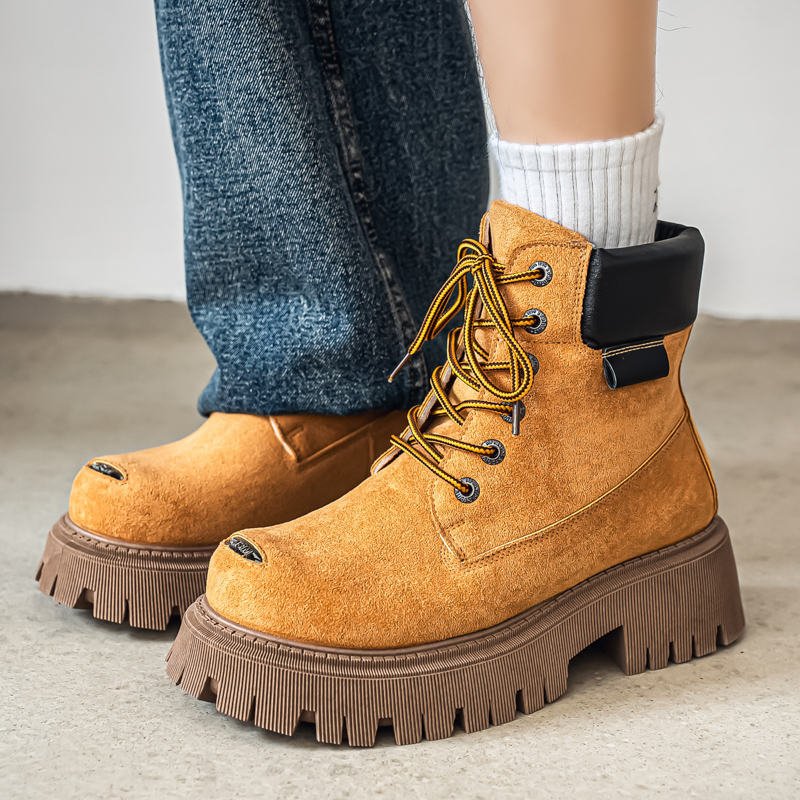 Men'S Shoes Dq - Klassische High-Top-Stiefel aus Leder für Herren,