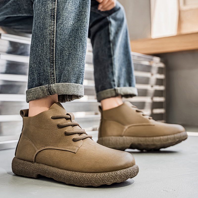 Men'S Shoes Dq - Herren-Stiefeletten, braune kurze Stiefel, luxuriöse Schuhe