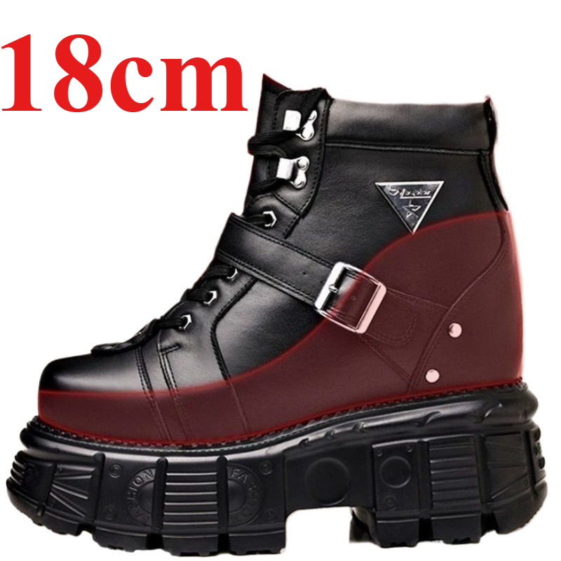 Men'S Shoes Dq - Echte Leder-Motorradstiefel für Herren, 18 cm