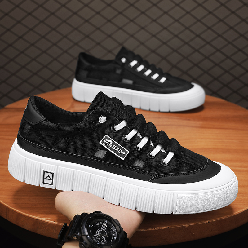 Men'S Shoes Green And White - Neue Freizeitschuhe Herren Sneakers Outdoor Canvas-Schuhe