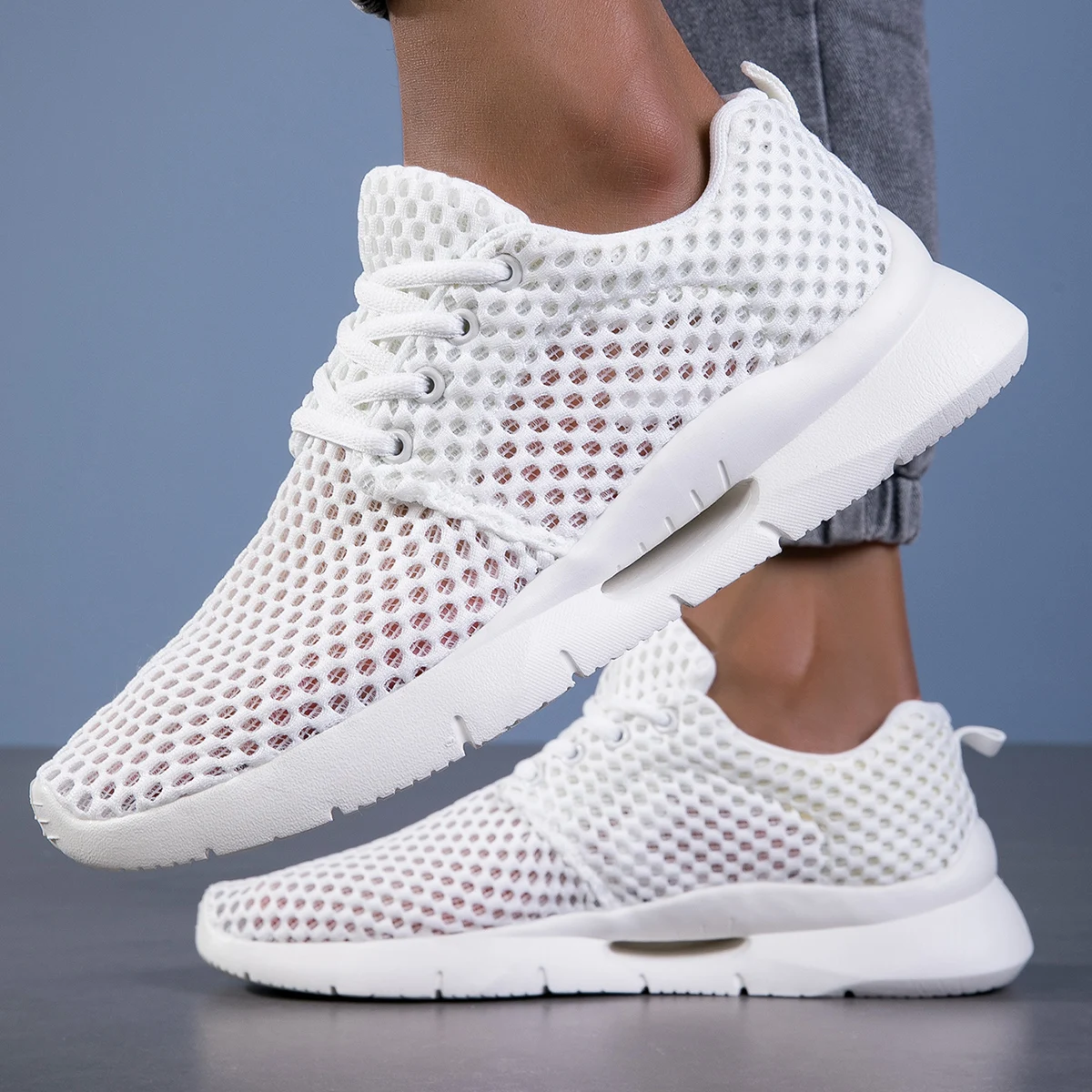 Men'S Shoes Green And White - Sommer Neue männer Atmungsaktive Mesh Turnschuhe