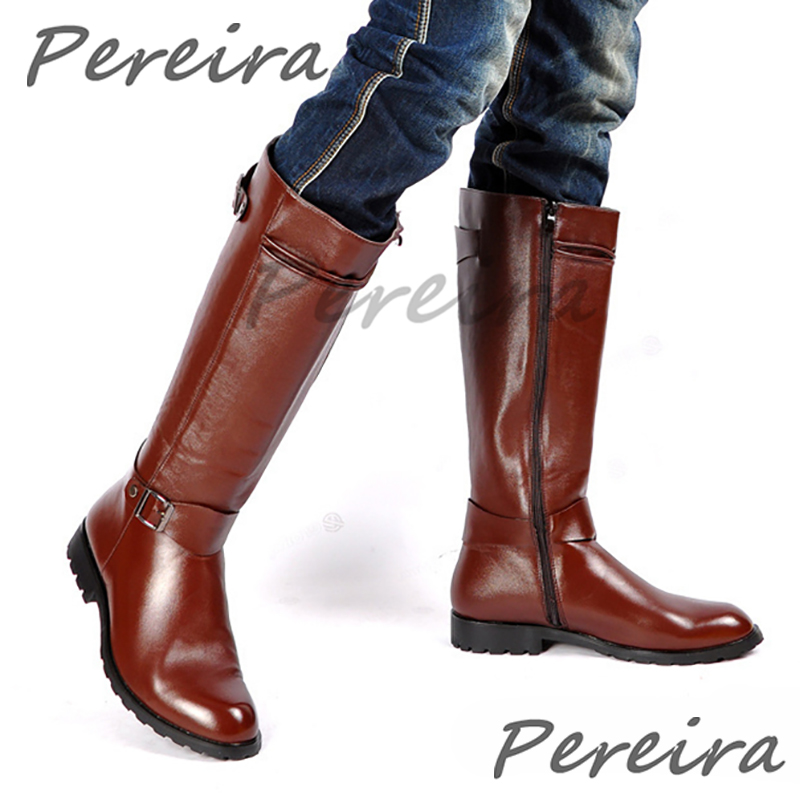 Herbst Winter Retro Kniehohe S – Men'S Shoes Zipper Bewertung und Preis