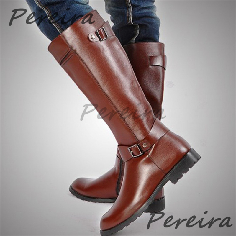 Herbst Winter Retro Kniehohe S – Men'S Shoes Zipper Bewertung und Preis
