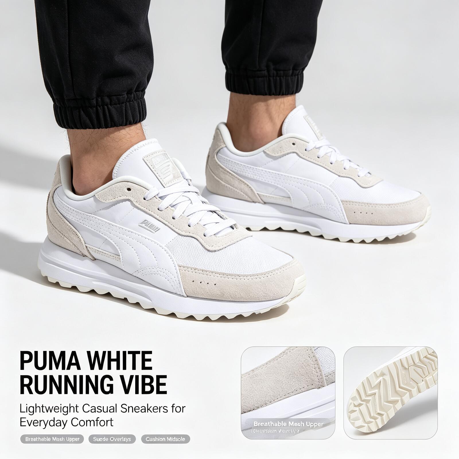 Neue heiße Puma weiße leichte  – Men'S Shoes Puma Sneakers Bewertung und Preis