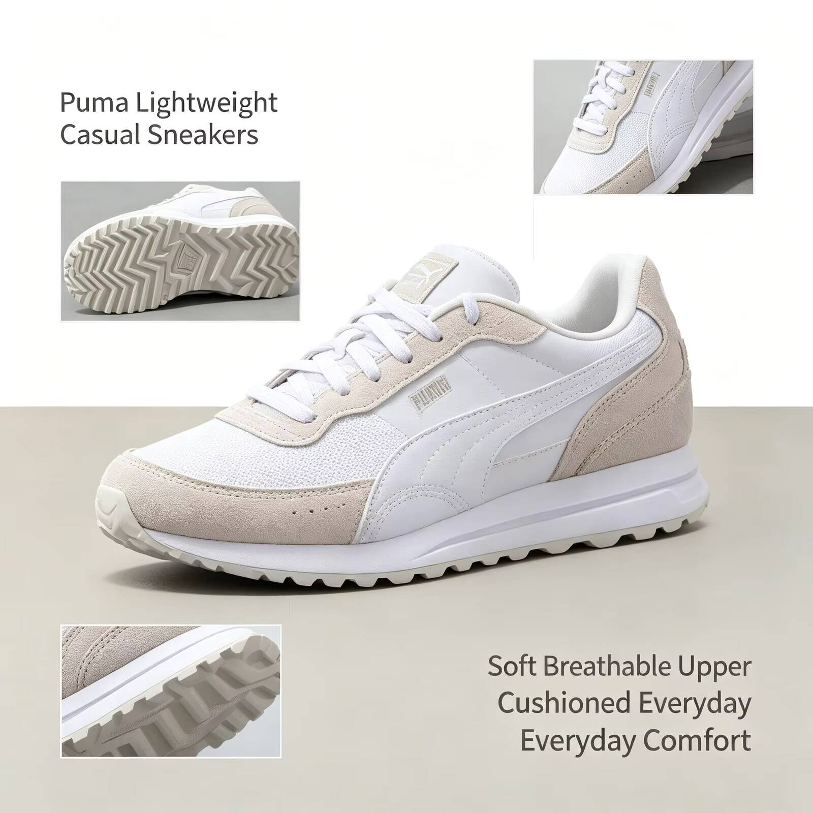 Neue heiße Puma weiße leichte  – Men'S Shoes Puma Sneakers Bewertung und Preis