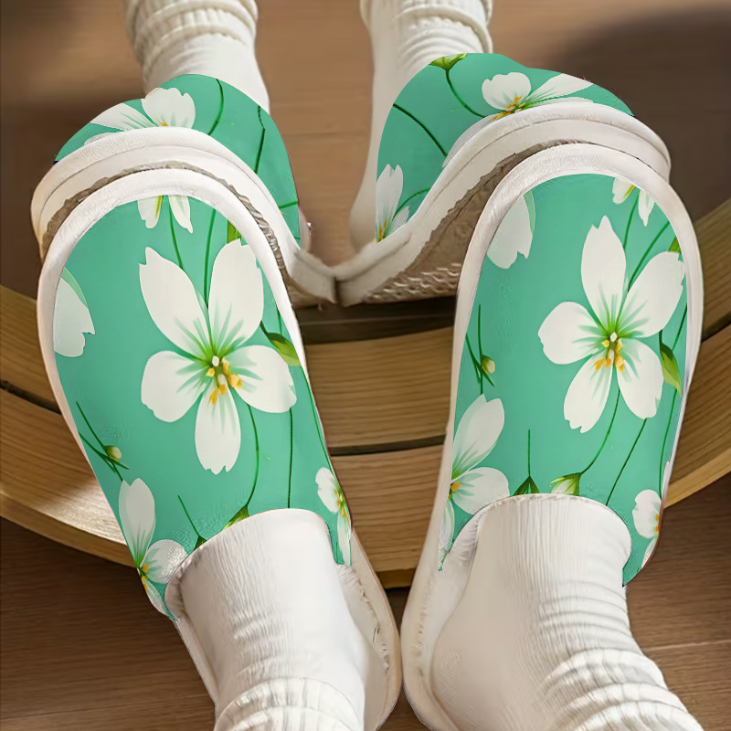 Weiße Grüne Blüten Luxus-Plüsc – Men'S Shoes Green And White Bewertung und Preis