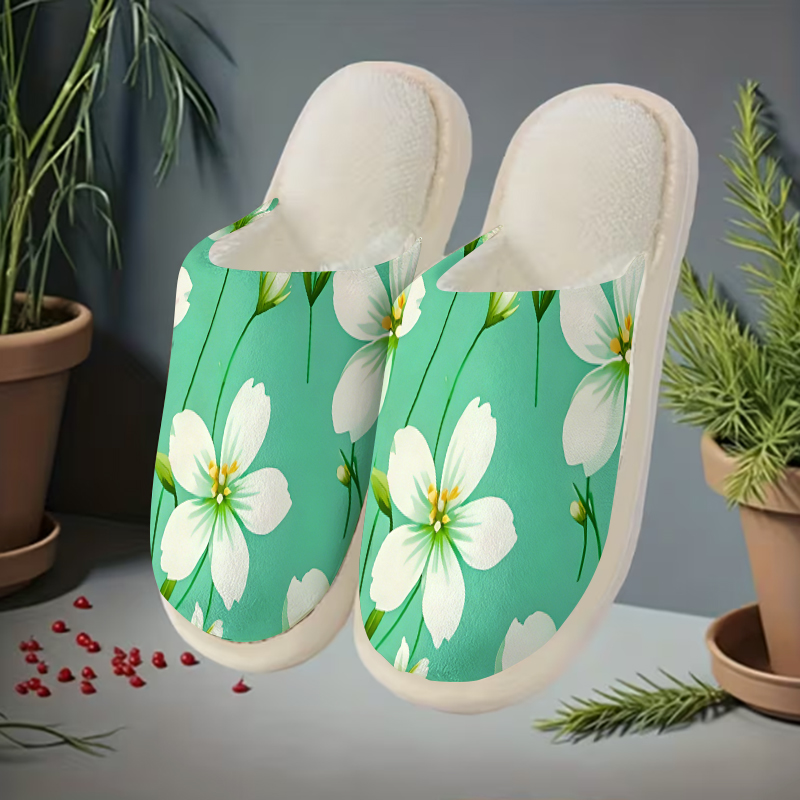 Weiße Grüne Blüten Luxus-Plüsc – Men'S Shoes Green And White Bewertung und Preis