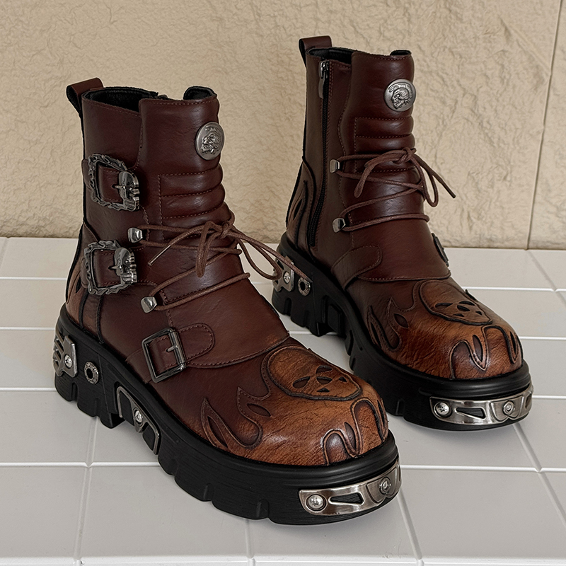 Herren Höhenverstellbare Punk- – Men'S Shoes Zipper Bewertung und Preis